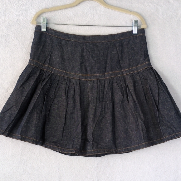Diva Trend Women's Linen Blend Italian Mini Skirt Size M - Picture 1 of 8